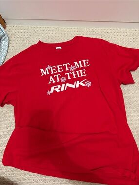 PINK Red 'Meet Me At The Rink' Graphic Tee